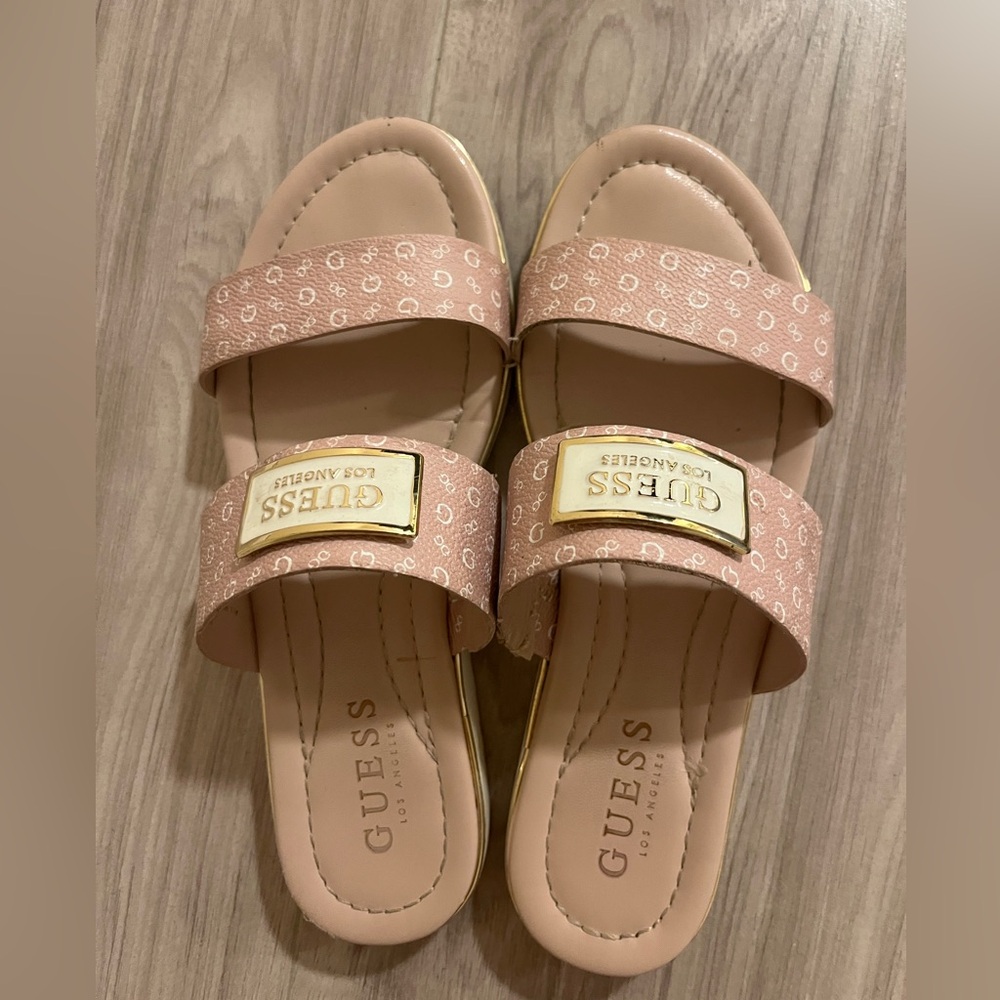 Guess pink slides cute for summer